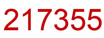 Number 217355 red image