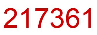 Número 217361 imagen rojo