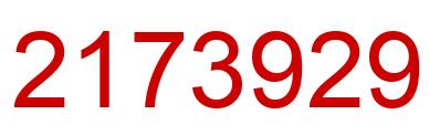 Number 2173929 red image
