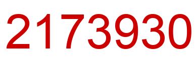 Number 2173930 red image