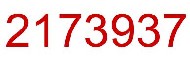 Number 2173937 red image