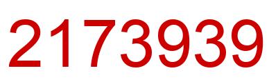 Number 2173939 red image