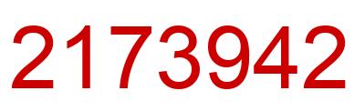 Number 2173942 red image