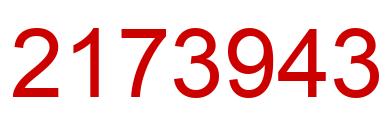 Número 2173943 imagen rojo