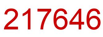 Number 217646 red image