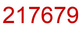 Number 217679 red image