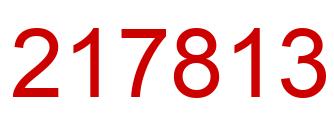 Number 217813 red image