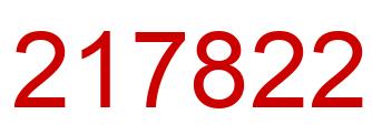 Number 217822 red image