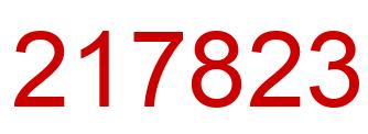 Number 217823 red image