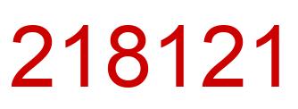 Number 218121 red image
