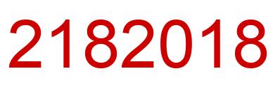 Number 2182018 red image