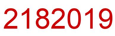 Number 2182019 red image