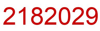 Número 2182029 imagen rojo