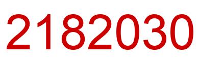 Número 2182030 imagen rojo