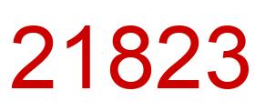 Number 21823 red image