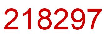 Number 218297 red image