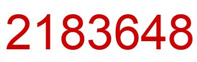 Number 2183648 red image