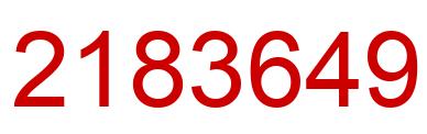 Number 2183649 red image