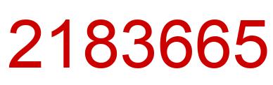 Number 2183665 red image