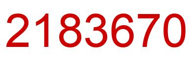 Number 2183670 red image
