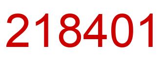 Número 218401 imagen rojo