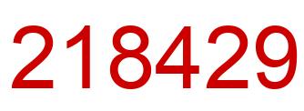 Número 218429 imagen rojo