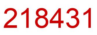 Número 218431 imagen rojo