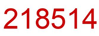 Number 218514 red image