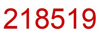 Número 218519 imagen rojo