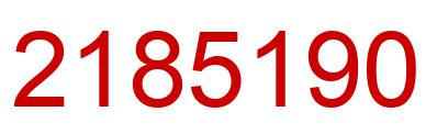 Number 2185190 red image