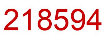 Number 218594 red image