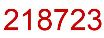 Number 218723 red image
