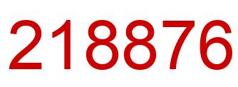 Number 218876 red image