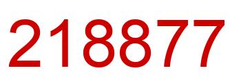 Number 218877 red image