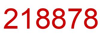 Number 218878 red image