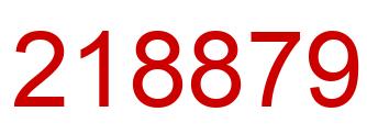 Number 218879 red image