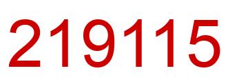 Number 219115 red image
