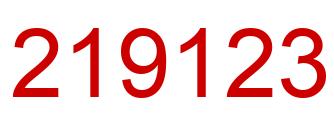 Number 219123 red image