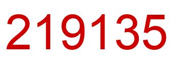 Number 219135 red image