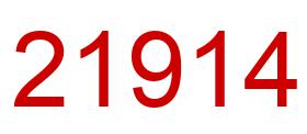 Number 21914 red image