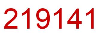 Number 219141 red image