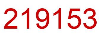 Number 219153 red image