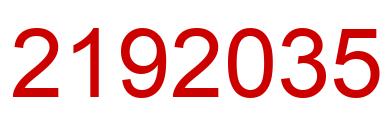 Number 2192035 red image
