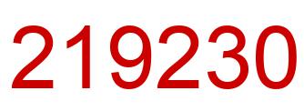 Número 219230 imagen rojo