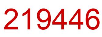 Number 219446 red image