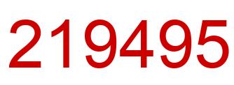 Number 219495 red image