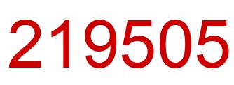 Number 219505 red image