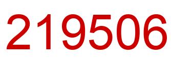 Number 219506 red image