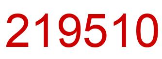 Number 219510 red image