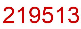 Number 219513 red image